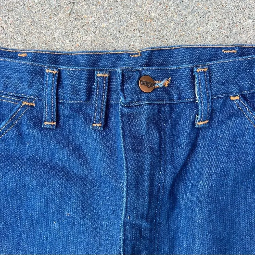 Vintage 70s Wrangler No Fault Jean 945DEN 38x34 Cowboy Cut Regular Fit